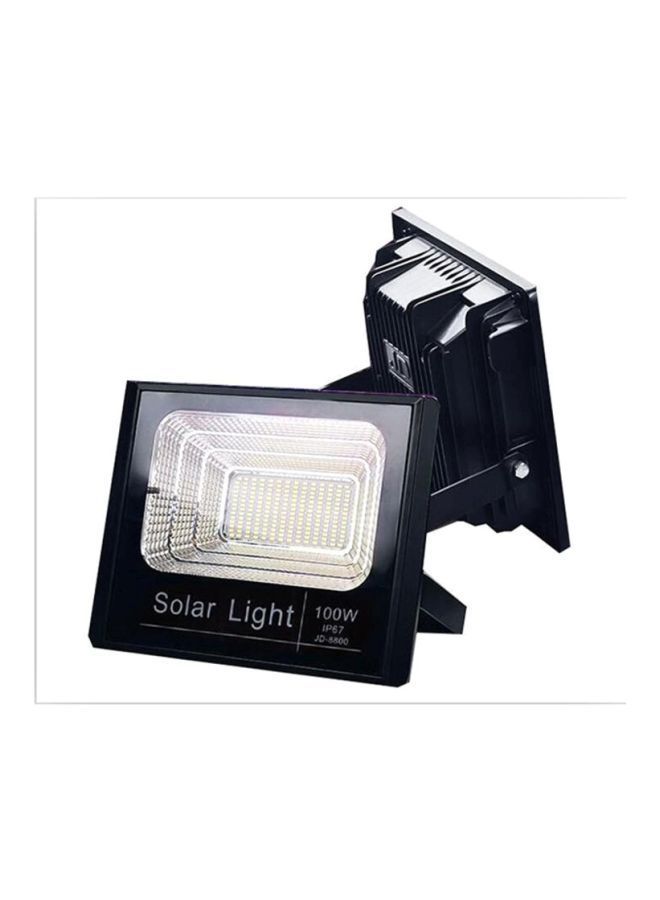 مصباح إضاءة مركز مزود بإضاءة LED ويعمل بالطاقة الشمسية بقدرة 100 وات أسود 350 x 235 25 mm - Image 2