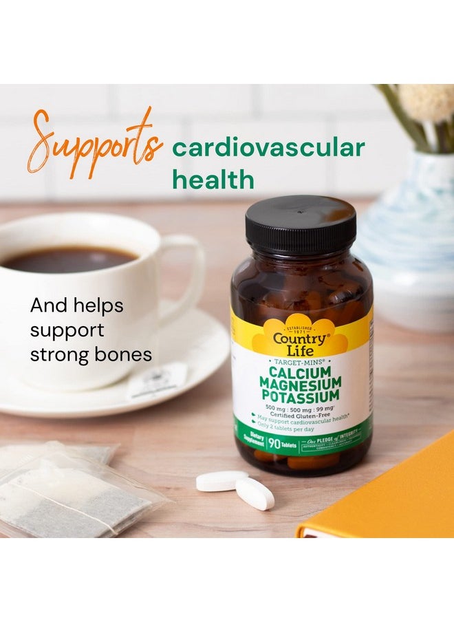 Country Life Targetmins Calcium Magnesium Potassium Supports Heart Health Daily Supplement 2486 180 Ct  - Image 4