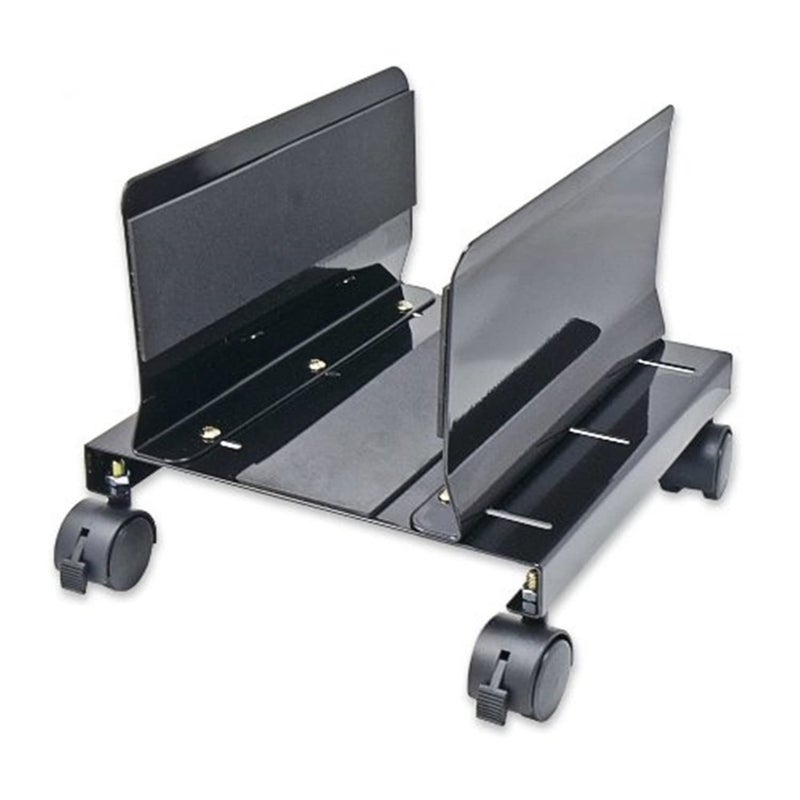Syba IO CREST SY-ACC65063 Mobile Desktop Tower Computer Metal Floor Stand Rolling Caster Wheels with Tall Support Walls and Adjustable Width from 6" to 10",Steel Black - Image 4
