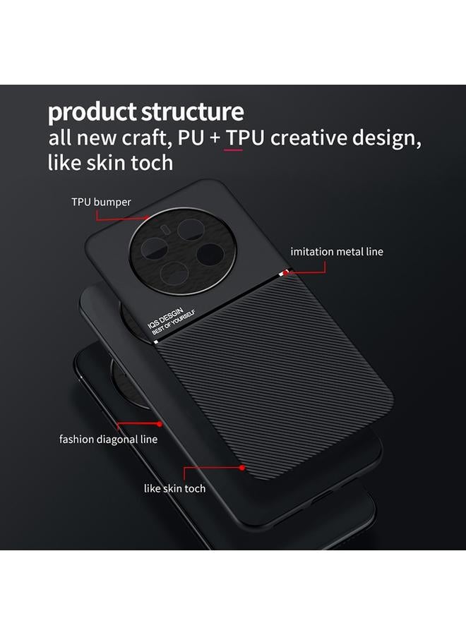 S-TOP Case For Realme 12 Classic Tilt Strip Grain Magnetic PC Hybrid TPU Phone Case - Image 4