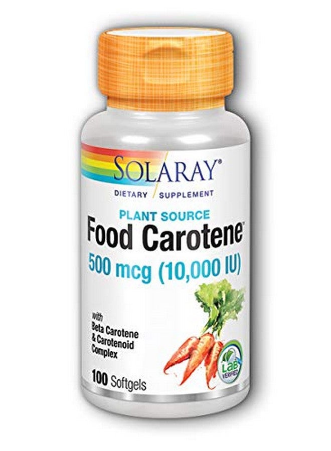 Solaray Food Carotene, Vitamin A 10000 IU | Healthy Skin, Eyes, Antioxidant & Immune Support (100 CT)