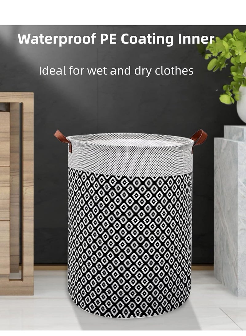 Raxoom 2 Pack Waterproof Laundry Baskets, 65 L Foldable Large Laundry Basket Laundry Hamper Bag Washing Bin Clothes Bag Organizer Basket, Clothes Storage Wash Basket Hamper for Toys Clothes Bedroom (Black) - Image 4