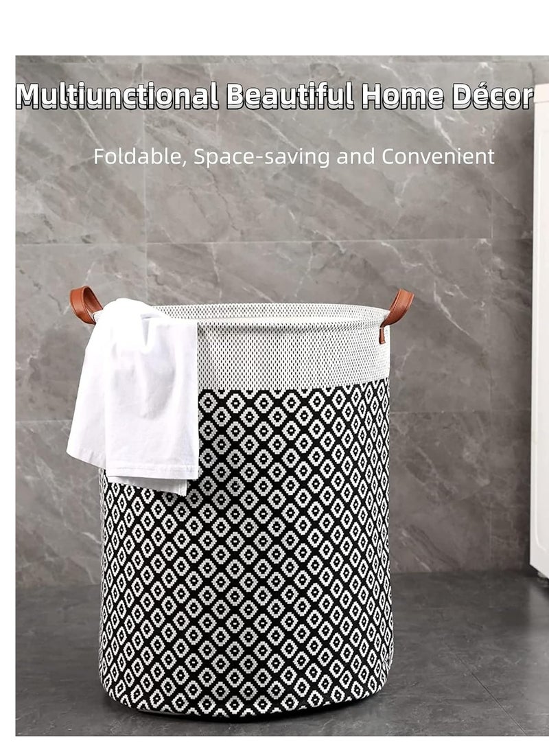 Raxoom 2 Pack Waterproof Laundry Baskets, 65 L Foldable Large Laundry Basket Laundry Hamper Bag Washing Bin Clothes Bag Organizer Basket, Clothes Storage Wash Basket Hamper for Toys Clothes Bedroom (Black) - Image 5