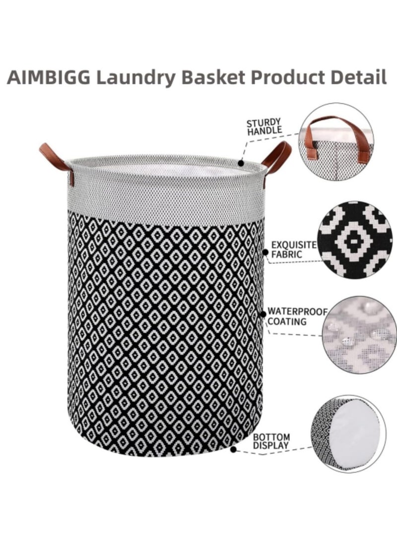 Raxoom 2 Pack Waterproof Laundry Baskets, 65 L Foldable Large Laundry Basket Laundry Hamper Bag Washing Bin Clothes Bag Organizer Basket, Clothes Storage Wash Basket Hamper for Toys Clothes Bedroom (Black) - Image 3