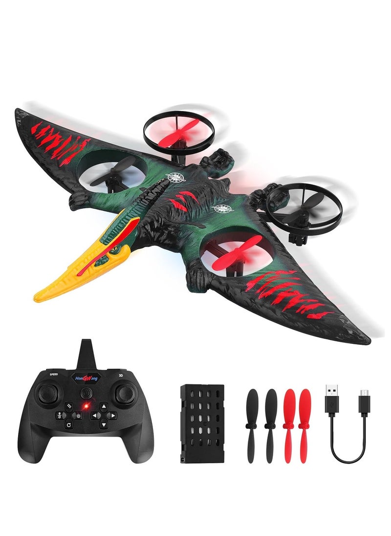 ELTRAZONE RC Aeroplane 2.4GHz Remote Controlled Quadcopter | L0713 Floating Fighter Aircraft | RTF for Beginners, Children, & Adults | USB Charging | Green Color - Image 1