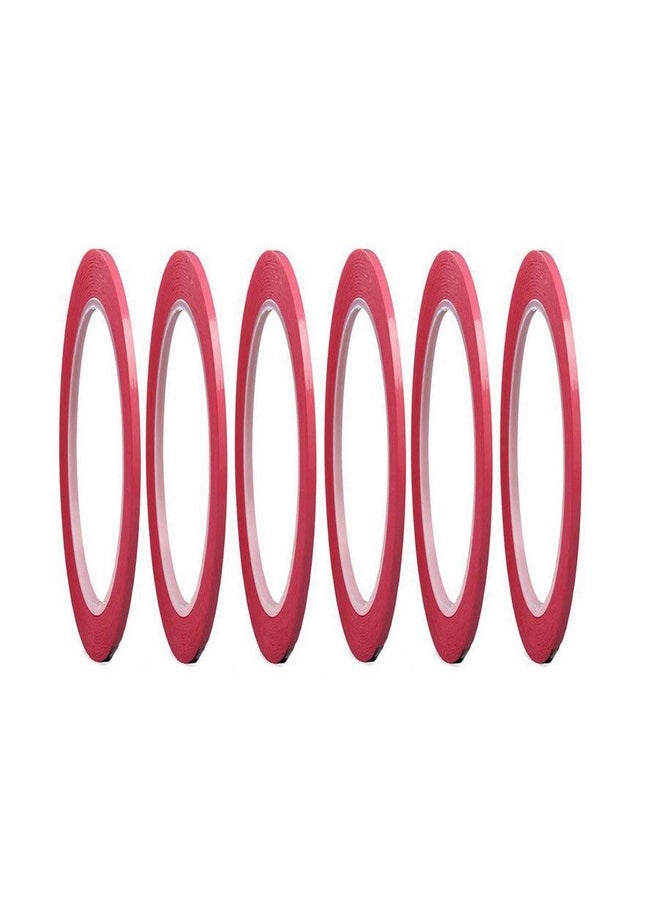 Suoirblss 6 Rolls Graphic Chart Tape Art Tape Grid Marking Tapes 72 Yard Roll Whiteboard Gridding Tape Selfadhesive Artist Tape Desktop Positioning Crossed Tape (Pinkwidth：5Mm)  - Image 1