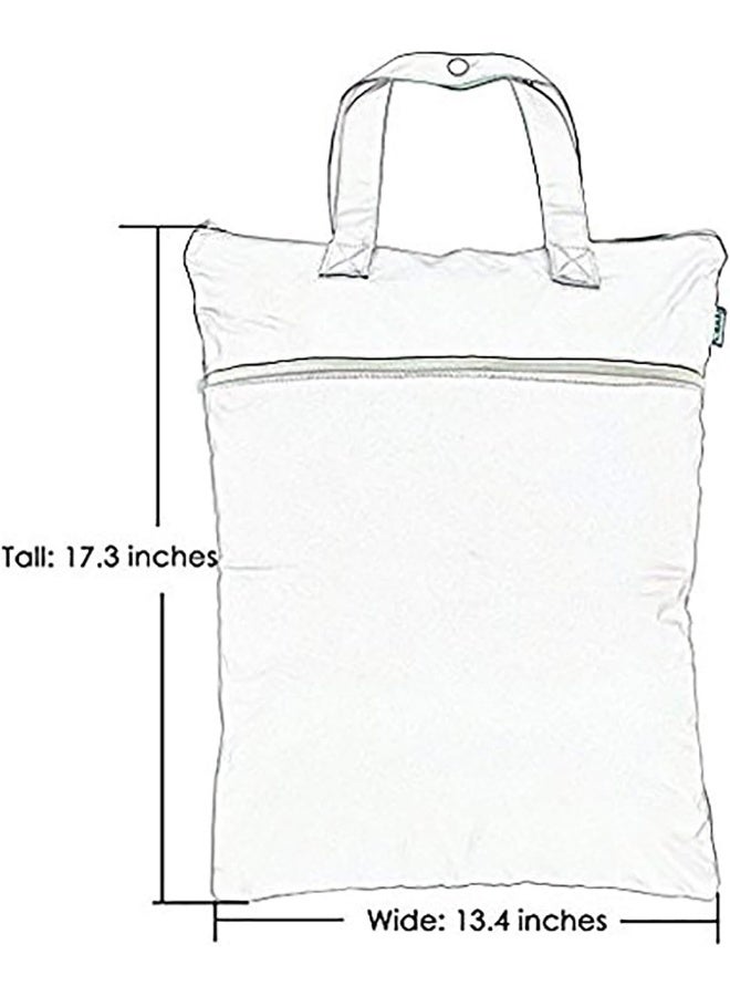 Teamoy Travel Hanging Wet Dry Bag Organiser (Medium, Gray Strips) - Image 5