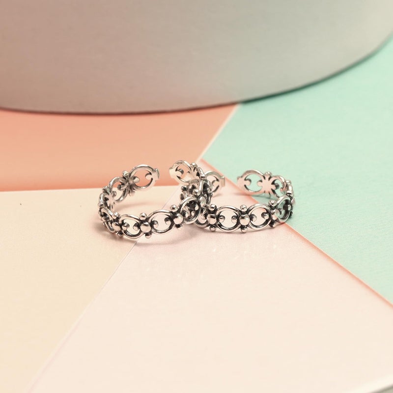 LeCalla Pure 925 Sterling Silver Toe Rings for Women | BIS Hallmarked Toering Foot Jewelry Gift for Birthday Wedding Anniversary - Image 3
