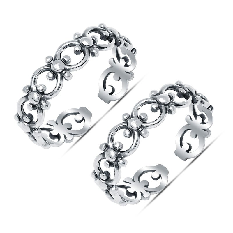 LeCalla Pure 925 Sterling Silver Toe Rings for Women | BIS Hallmarked Toering Foot Jewelry Gift for Birthday Wedding Anniversary - Image 1