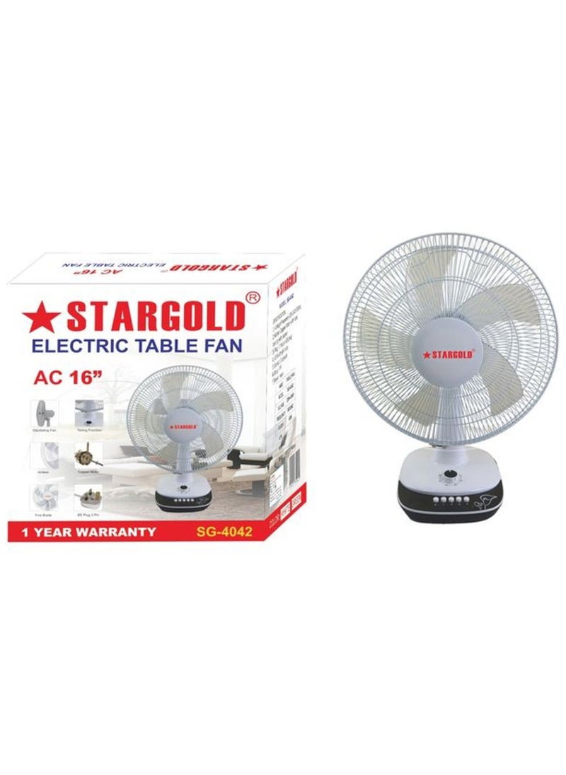 Stargold SG-4042 16 Inch Rechargeable Table Fan with 3 Speeds and 13.5 Hour Runtime  - Image 4