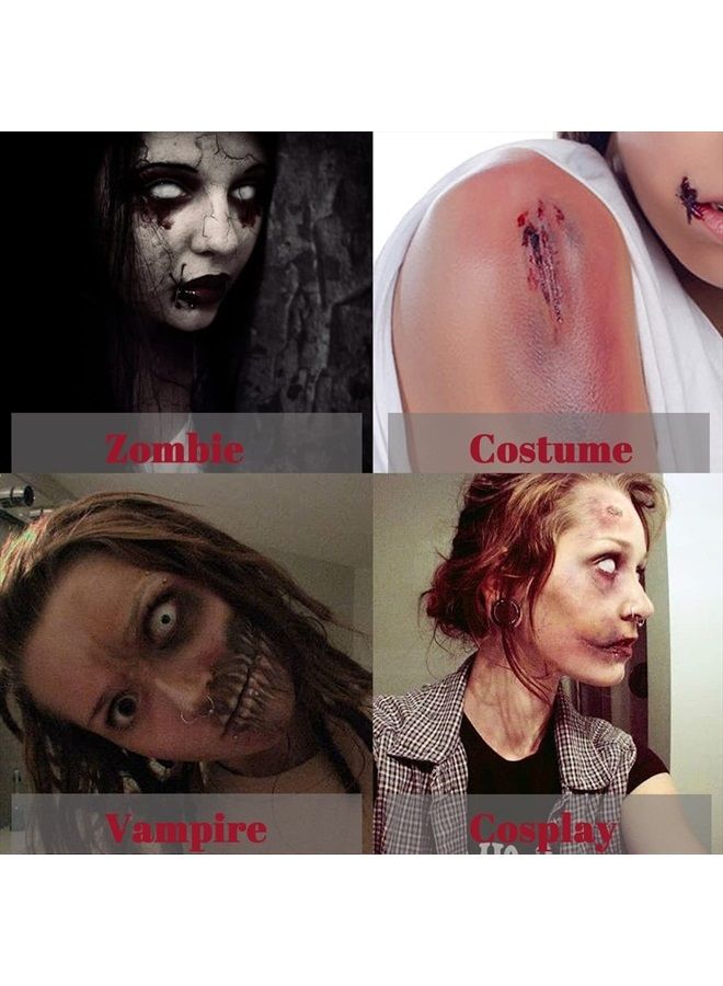 COKOHAPPY Halloween SFX Makeup Kit - 3 Ways Create Special Effect Stage THEATRICAL MAKEUP KIT for professional Body & Face Paint - Image 2