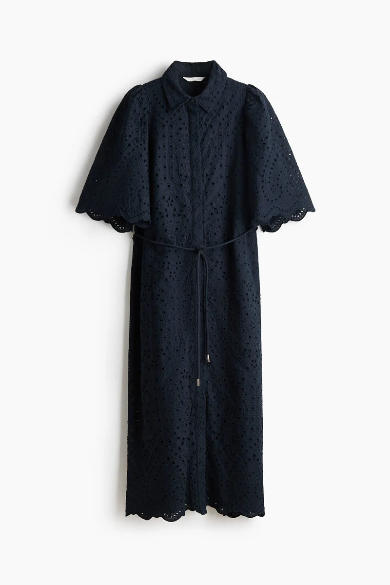H&M Broderie-anglaise cotton shirt dress