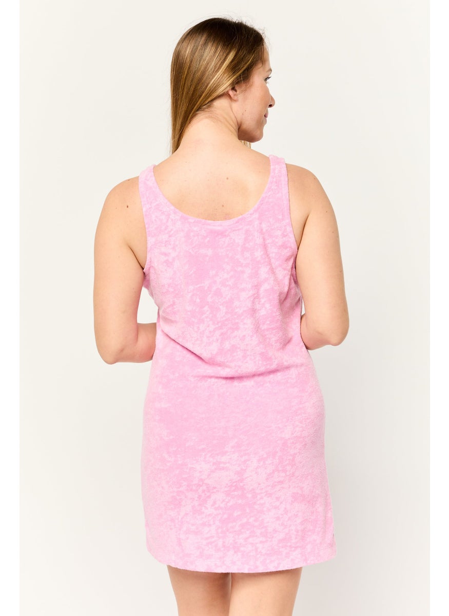 Juicy Couture Women Embroidered Logo Sleepwear Mini Dress, Pink  - Image 4
