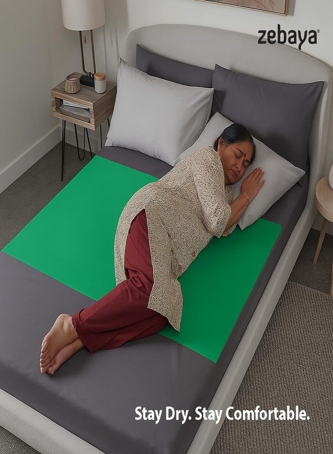 Zebaya Mackintosh Waterproof Rubber Sheet | Reusable Protective Mackintosh Sheet for Adults, Elderly & Babies | Dual Color, Skin-Friendly Oilcloth (Blue - Red, 1 x 1 Meter) - Image 4