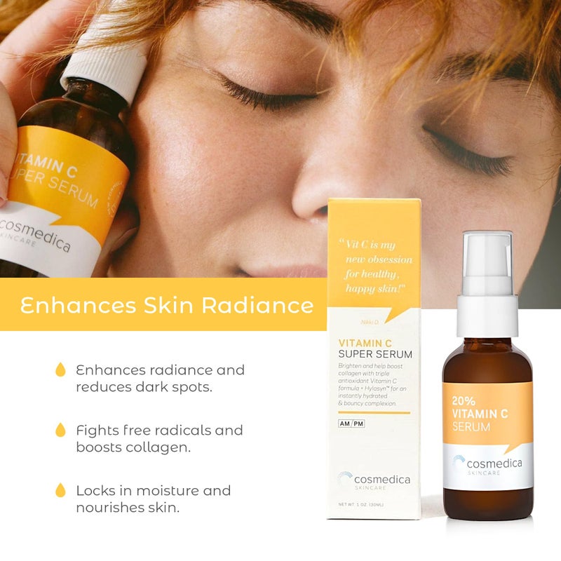 Cosmedica Skincare Set- Vitamin C Super Serum and Pure Hyaluronic Acid - Image 5