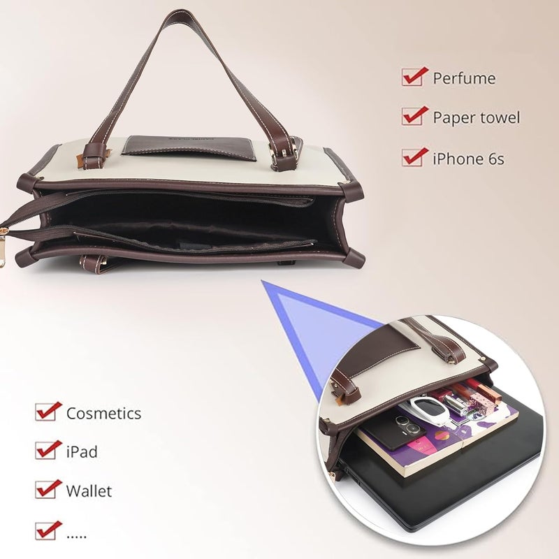 Daniel Clark Shoulder Tote Bag with Front Pocket and Detachable Pouch for Office- for Women & Girls - Image 4