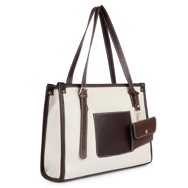 Daniel Clark Shoulder Tote Bag with Front Pocket and Detachable Pouch for Office- for Women & Girls - Image 1