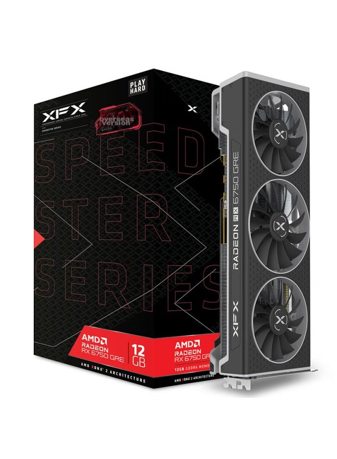 Xfx Amd Radeon Rx6750 Gre Overseas Edition 12gb Desktop Computer Gaming Graphics Card - Image 1