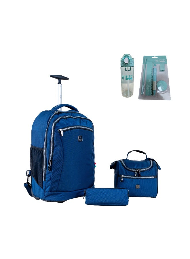 Wires WIRES 18" Small Wheels trolley bag with lunch bag and pencil case  - Image 1