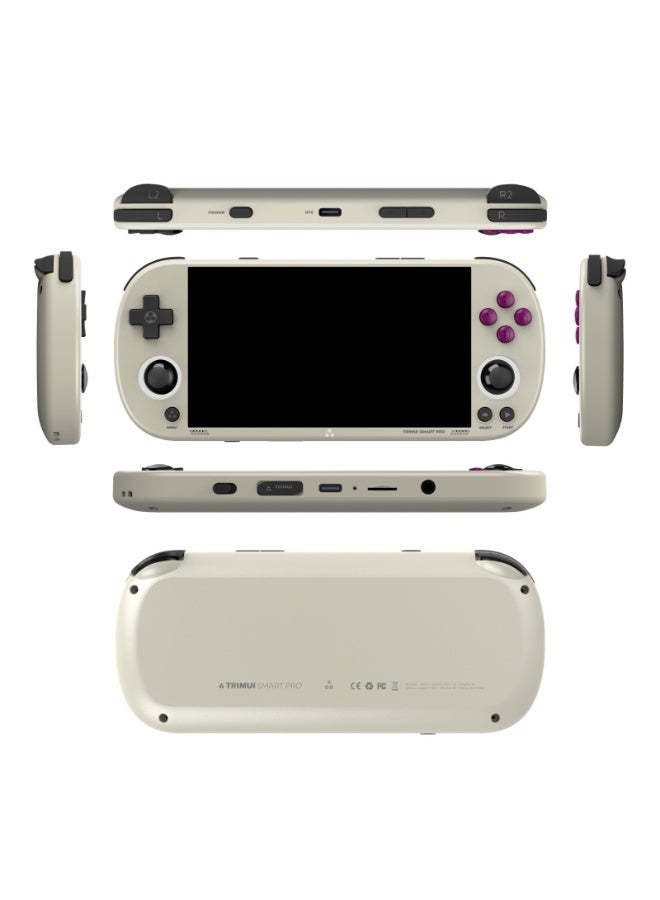 تريميو جهاز ألعاب رجعي ذكي للمحترفين، شاشة IPS بحجم 4.96 بوصة ودقة 720x1280، جهاز ألعاب مزود ببطاقة TF مدمجة بسعة 64 جيجابايت، بطارية ليثيوم 5000 مللي أمبير، يدعم محاكيات متعددة، جهاز ألعاب عادي (رمادي) - Image 3