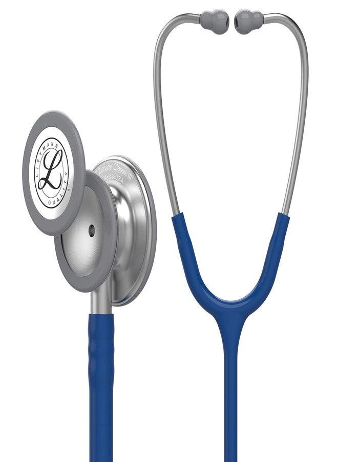 Littmann 3M Littmann Classic III Monitoring Stethoscope, 5622, More Than 2X as Loud, Weighs Less, Stainless Steel Chestpiece, 27" Navy Blue Tube - Image 1