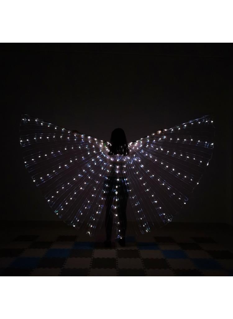 Bluejw Belly Dance Adjustable Led Isis Wings Cloak Dancing Props Accessories LED Wing Belly Dance Glow Light Up Costume Party Club Wear Wings With Sticks - Image 1