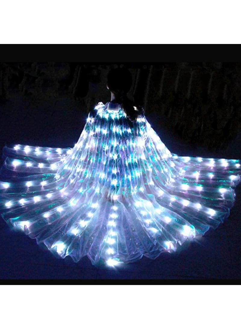 Bluejw Belly Dance Adjustable Led Isis Wings Cloak Dancing Props Accessories LED Wing Belly Dance Glow Light Up Costume Party Club Wear Wings With Sticks - Image 5