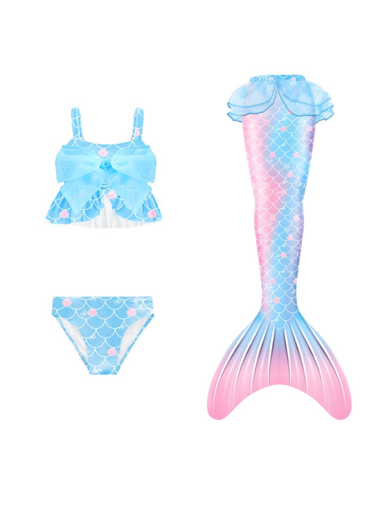 KUYING Children's Mermaid Swimsuit Bikini 