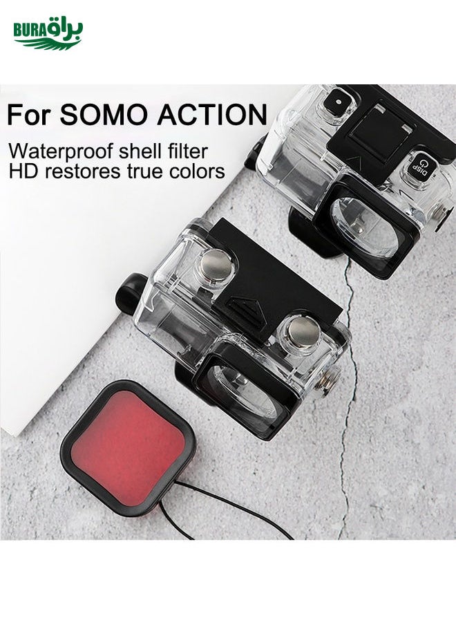 BURAQ - Housing Diving Color Lens Filter for DJI Osmo Action 1 (Pink) - Image 1