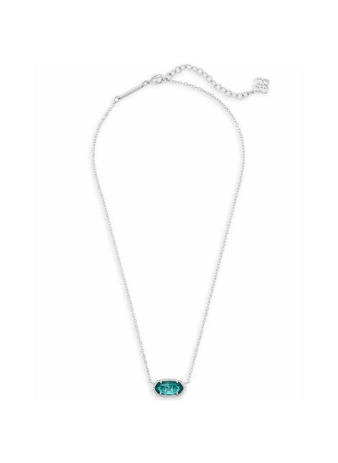 Kendra Scott Kendra Scott Elisa Pendant Necklace for Women, Fashion Jewelry, Rhodium-Plated, London Blue  - Image 1