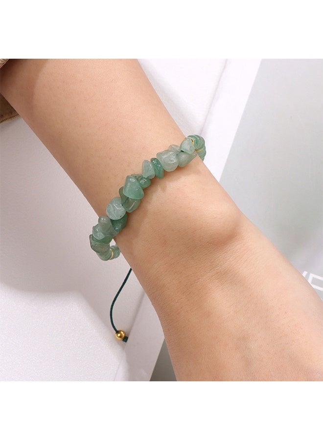 أساور الأحجار الكريمة غير المنتظمة ذات النسج القابلة للتعديل، أساور من ريكاي من كريستال الحجارة الطبيعية - Image 2