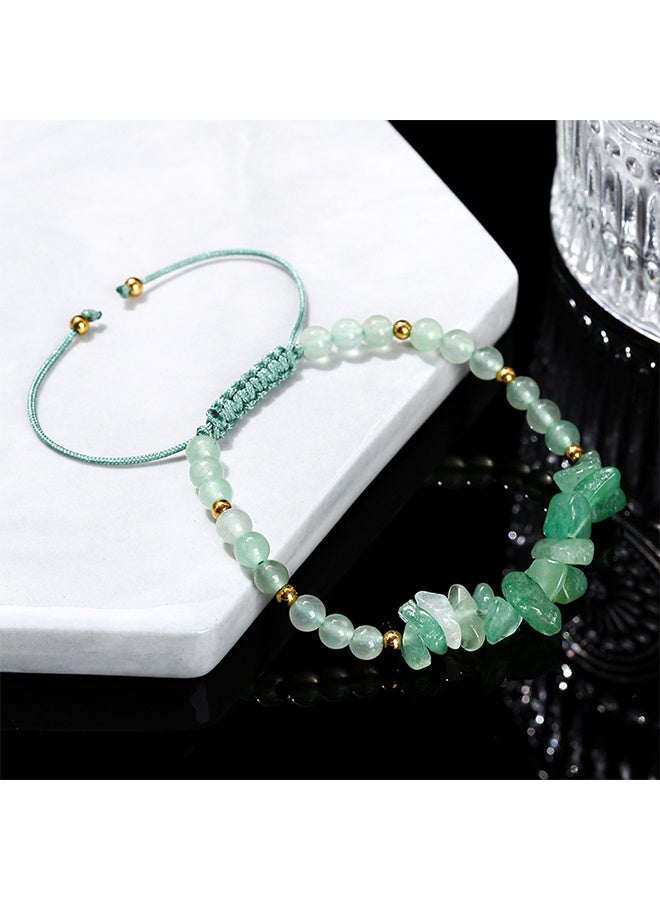 أساور الأحجار الكريمة غير المنتظمة ذات النسج القابلة للتعديل، أساور من ريكاي من كريستال الحجارة الطبيعية - Image 3