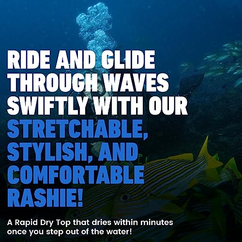 Sharkskin Rapid Dry Rashie, Short Sleeve Top, Lightweight Swimsuit Top with Sun Protection and Water-Repellent Technology, Charcoal/Orange, 3X-Large - Image 5