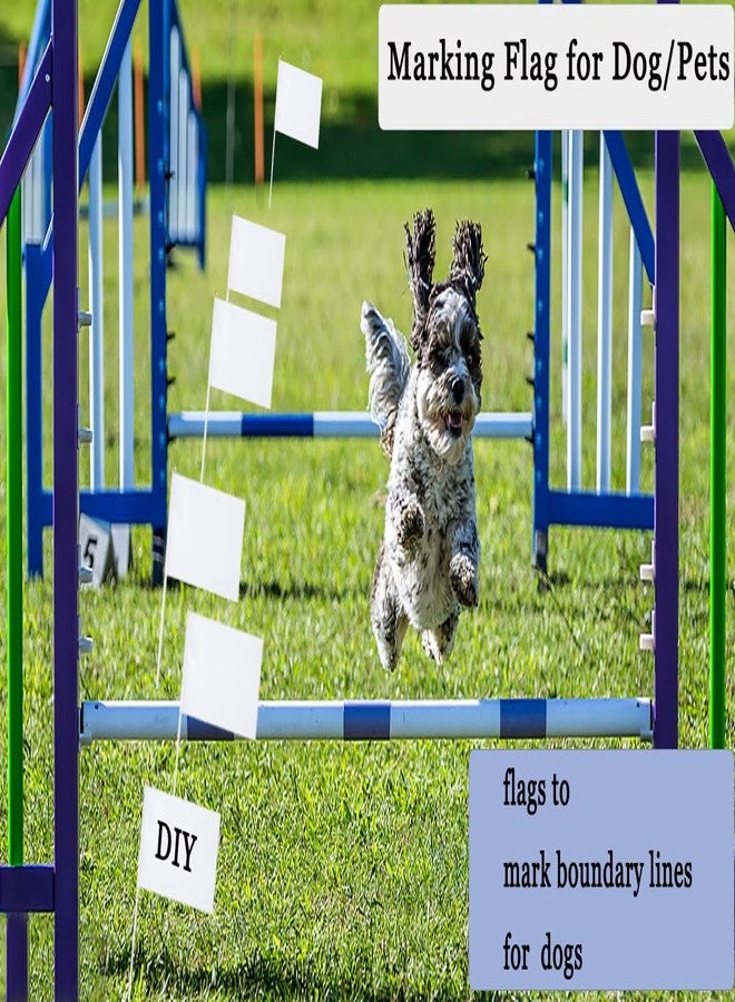ZLY 100PCS White Flag Blank Flags Small Mini Plain White Marking DIY Flags On Stick,for Party Decorations for Parades,Grand Yard,Birthday,Dog Training Party Events Celebration - Image 5