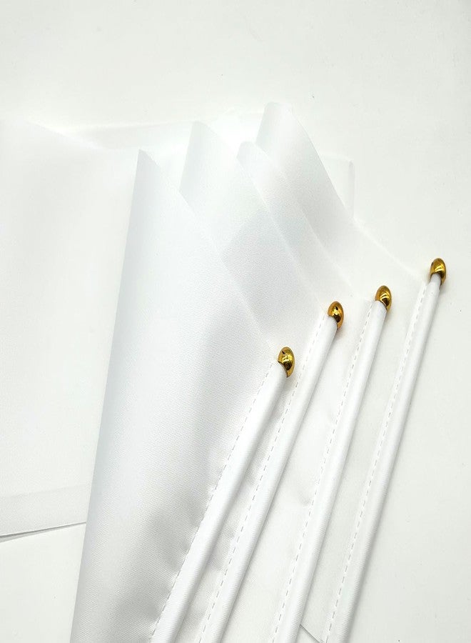 ZLY 100PCS White Flag Blank Flags Small Mini Plain White Marking DIY Flags On Stick,for Party Decorations for Parades,Grand Yard,Birthday,Dog Training Party Events Celebration - Image 4