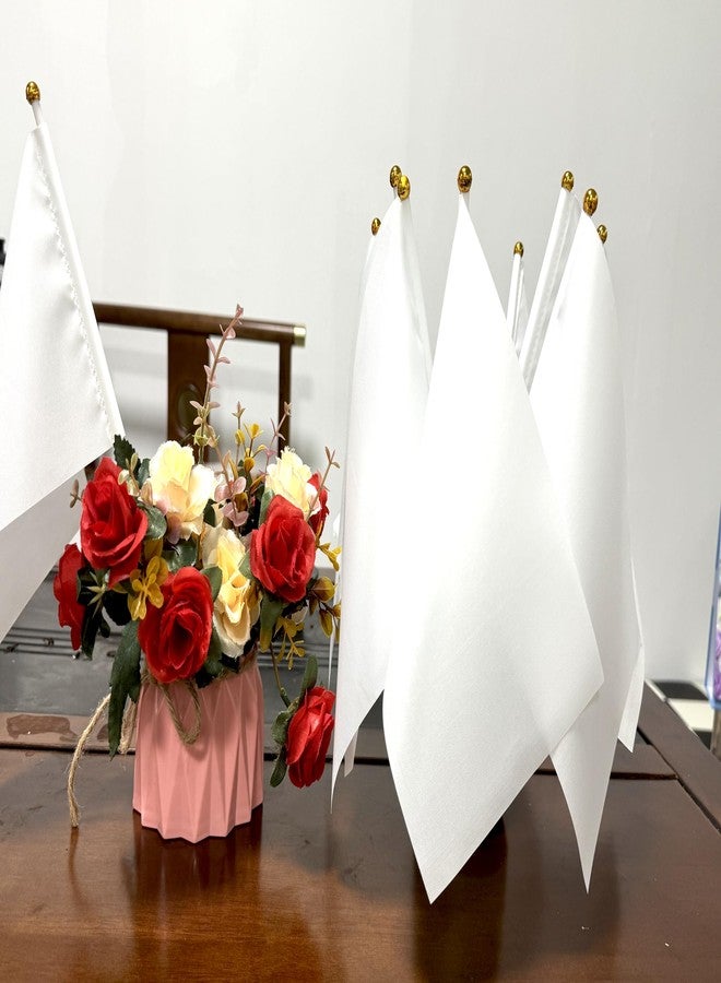 ZLY 100PCS White Flag Blank Flags Small Mini Plain White Marking DIY Flags On Stick,for Party Decorations for Parades,Grand Yard,Birthday,Dog Training Party Events Celebration - Image 3