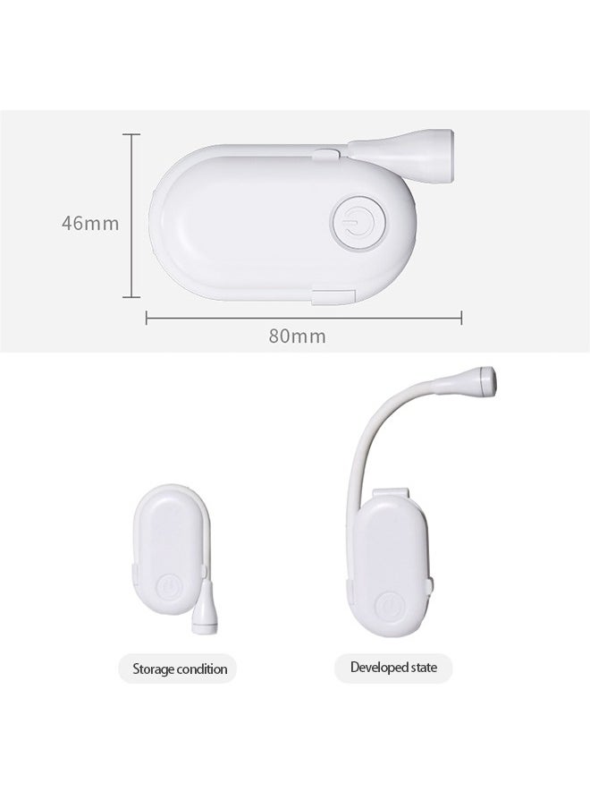 Beauenty - Mini Clip Light,2024 New Mini Portable Small Desk Lights Type-C USB Charging 3 Light Color Adjustable Brightness 360° Foldable LED Soft Light Reading Night Lamp For Creative Gifts Study Bedroom Beds - Image 1