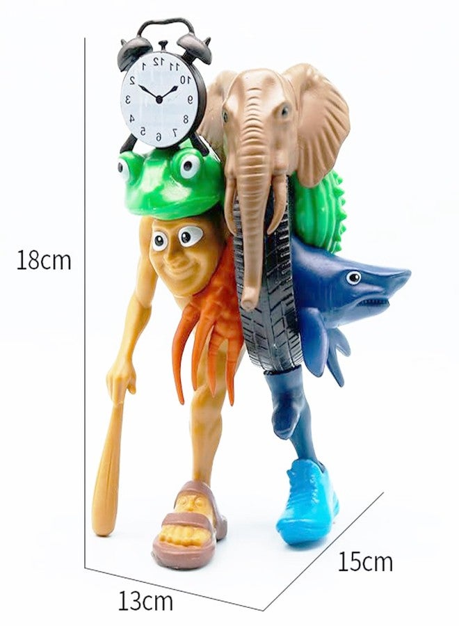 BdelrinQue 18cm Italian Brainrot Toys, Brainrot Toys Combination Ornament, Collectibles Toys, Tung Tung Tung Sahur Toy, Decorative Desktop Figurine for Office or Home, Gift for Mythology Enthusiasts - Image 2