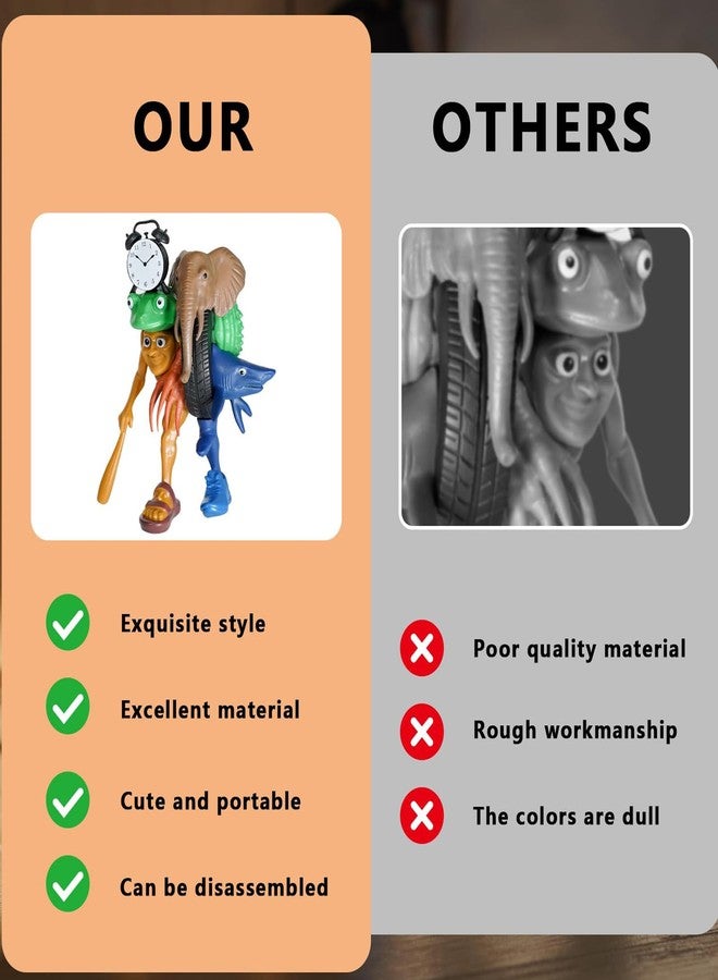 BdelrinQue 18cm Italian Brainrot Toys, Brainrot Toys Combination Ornament, Collectibles Toys, Tung Tung Tung Sahur Toy, Decorative Desktop Figurine for Office or Home, Gift for Mythology Enthusiasts - Image 5