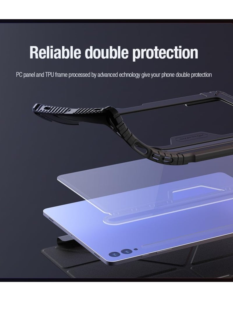 general Compatible with Samsung Galaxy Tab S9 Ultra Case 14.6 inch Leather Case Pro Multi-angle Folding Style For Galaxy Tab S9 Ultra Cover (Black) - Image 5