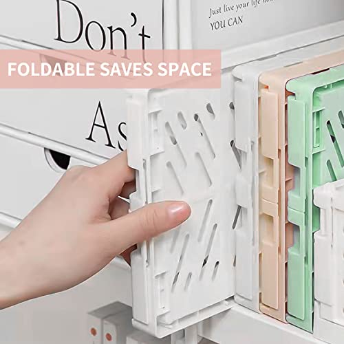 CANIPHA 3 Pack Mini Plastic Storage Basket for Shelf Organizing,Collapsible Crate Folding Storage Bin for Desk Organizer Stackable Containers for Home Kitchen Classroom Office Bathroom Storage(5.9x3.9x2.2") - Image 4