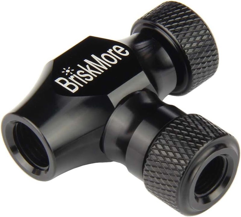 BriskMore Black CO2 Inflator Presta and Schrader Valve Compatible Bicycle Tire Pump for Mountain and Road Bikes with Insulated Sleeve - No CO2 Cartridges Included, Quick&Easy - Image 1