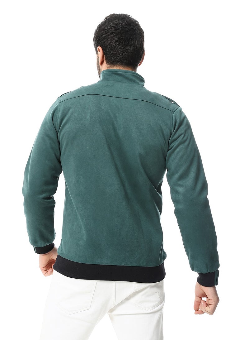 Caesar Mens Chmois Lining Jacket With Zipper And Front Pockets  - Image 4