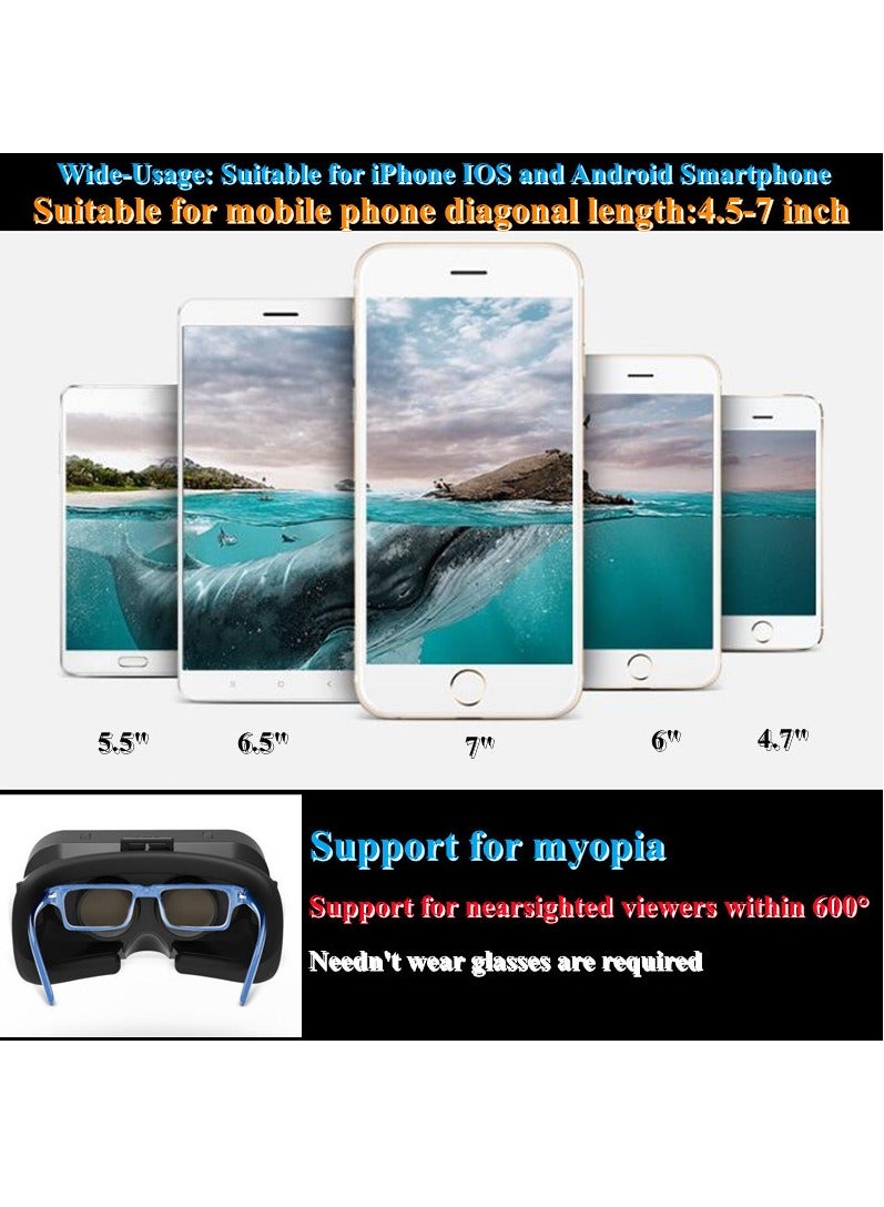 Original G10 IMAX Giant Screen VR Glasses 3D Virtual Reality Box Google Cardboard Helmet for 4.7-7 Smartphone, Matching Joystick - Image 3