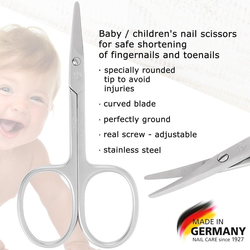 3 Swords Germany مقص أظافر الأطفال من 3 سيوف ألمانيا مقصات أمان مع أطراف مدورة للأطفال والرضع والصغار مع علبة طائر مضحك كوربي جودة علامة تجارية من الفولاذ المقاوم للصدأ مصنوعة في ألمانيا 555 - Image 3