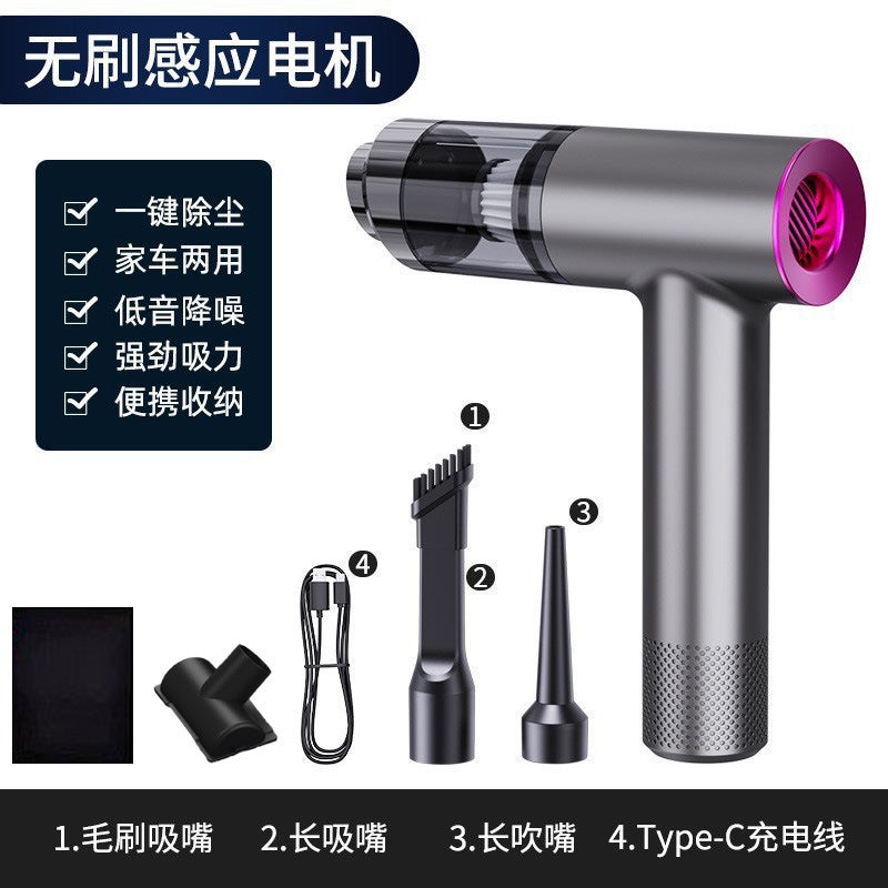Purejoy  Portable Pet Hair Remover Car Vacuum Cleaner - Handheld Cordless Dustbuster with Strong Suction, Rechargeable, Blow & Suction Dual Function
