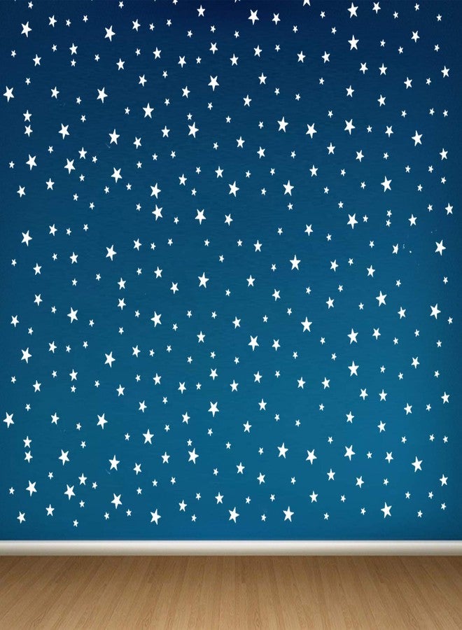 JURUOXIN Star Wall Stickers Wall Decals Removable Home Decoration Easy to Peel Stick Perfect for Baby Kids Nursery Bedroom Pack of 160Pcs (White) - Image 1