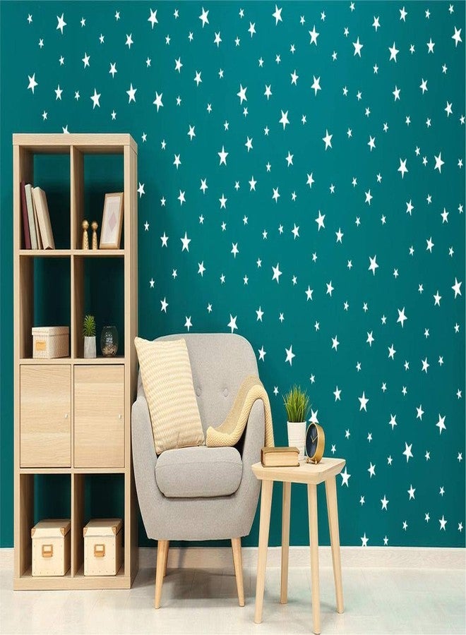 JURUOXIN Star Wall Stickers Wall Decals Removable Home Decoration Easy to Peel Stick Perfect for Baby Kids Nursery Bedroom Pack of 160Pcs (White) - Image 3