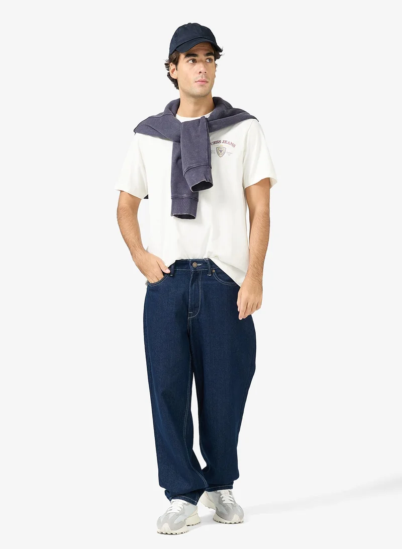 GUESS Casual Back Print Crew Neck T-Shirt