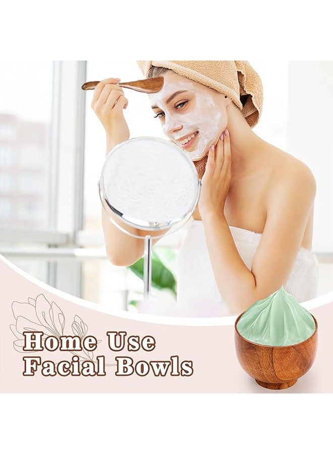 3 Pcs Skin Care Beauty Tool Set with Wooden Mask Bowl, Brush and Spoon, DIY Facial Kit for Women Mask, DIY Skincare Products for Home, Salon - Image 5